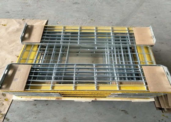 China Kratzende Stahlschritte der Treppen-T6 mit gelbem gleitsicherem riechendem kohlenstoffarmem Stahl fournisseur