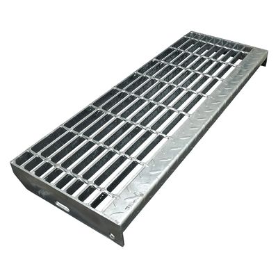 High Strength Galvanized Steel Grating Stair Treads with High Bearing Capacity and Wear Resistance